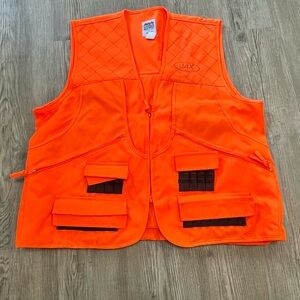 WFS Element Gear Upland Hunting Vest XL Blaze Orange  Game Pouch Shell Pouch